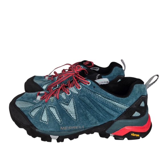Merrell Women 7 Dragon Fly Capra Waterproof‎ Suede Hiking Shoes Vibram Mega Grip - Picture 1 of 15
